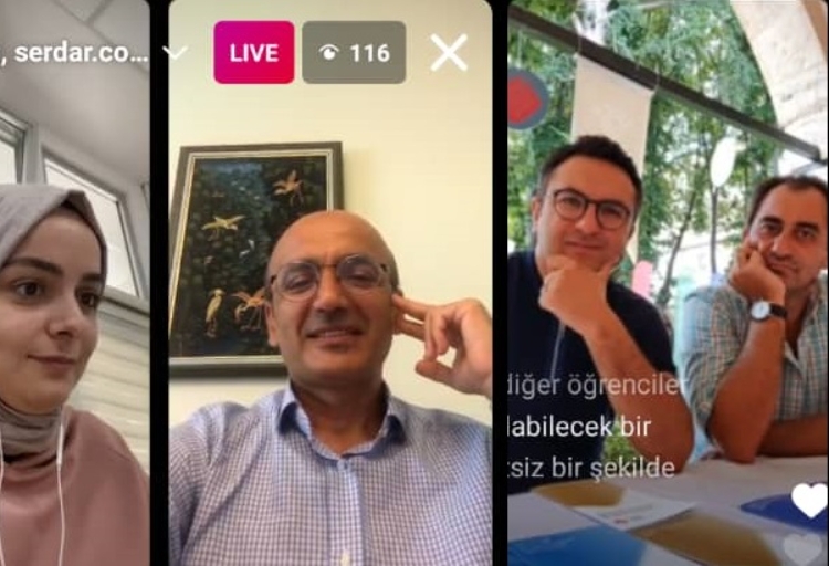 Instagramda aday öğrencilerimizle buluştuk.