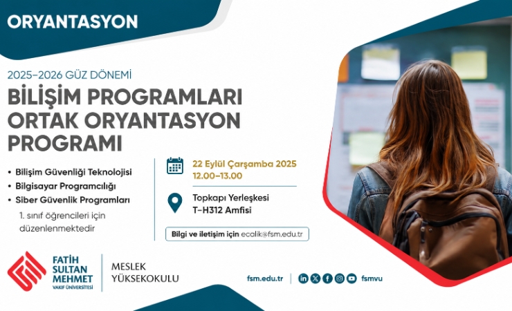 Bilişim Programları Ortak Oryantasyon Programı