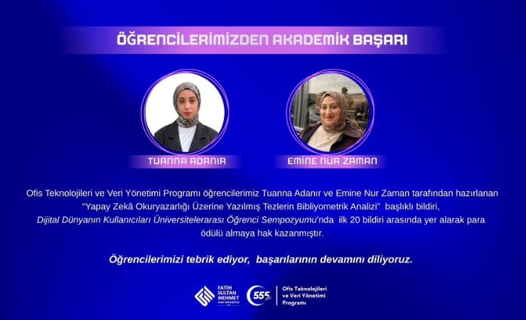 Öğrencilerimizden Akademik Başarı