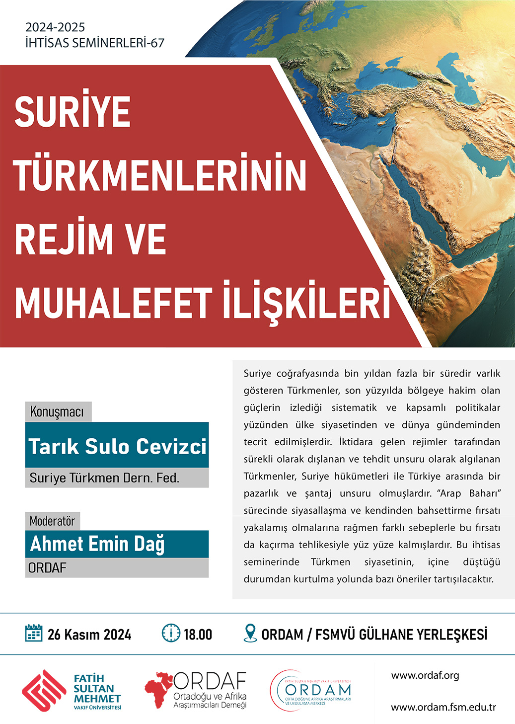 Suriye Türkmenlerinin Rejim ve Muhalefet İlişkileri