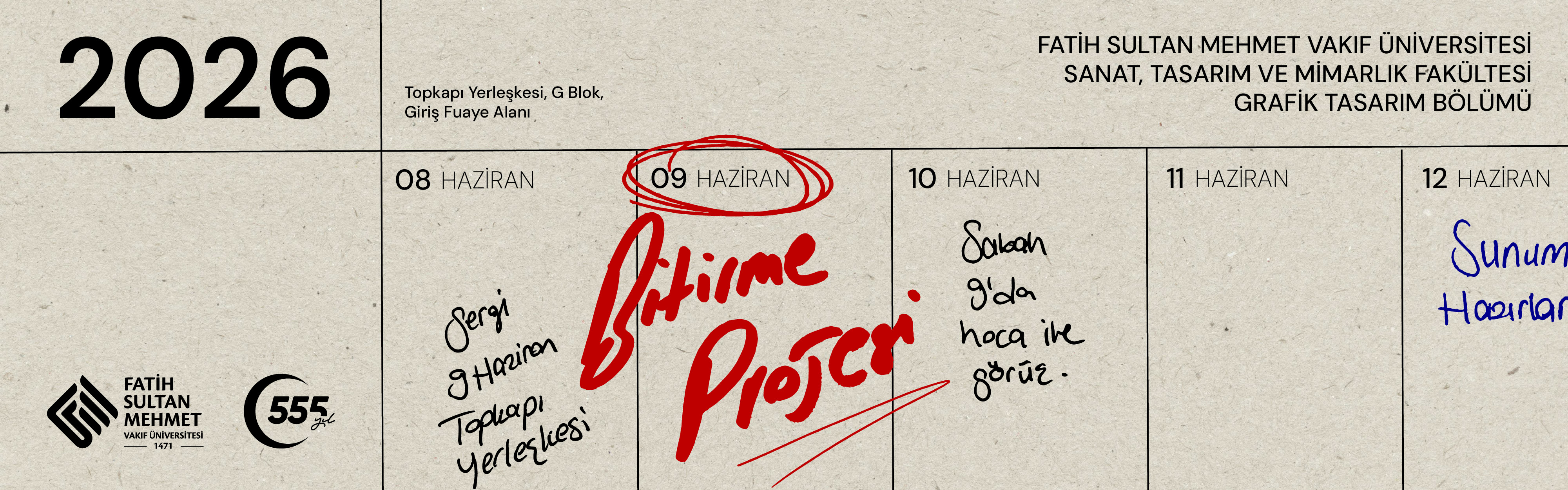 Grafik Tasarım Bölümü dönem sonu bitirme projesi sergisi