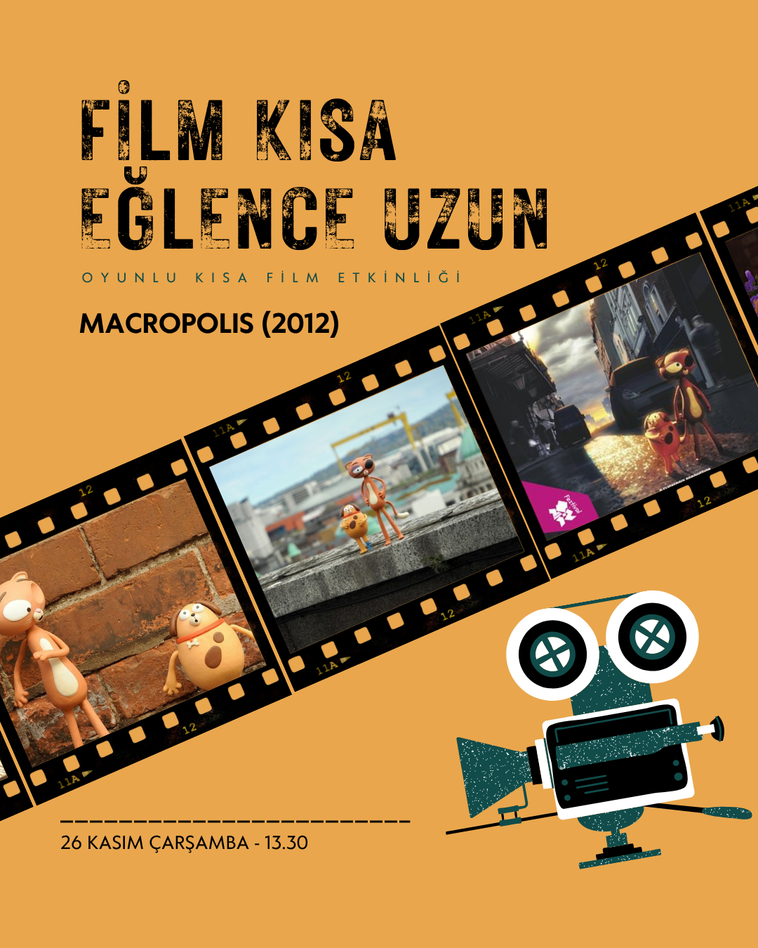 TÜMER’de “Film Kısa, Eğlence Uzun” Etkinliği: Bu Ayın Filmi Macropolis