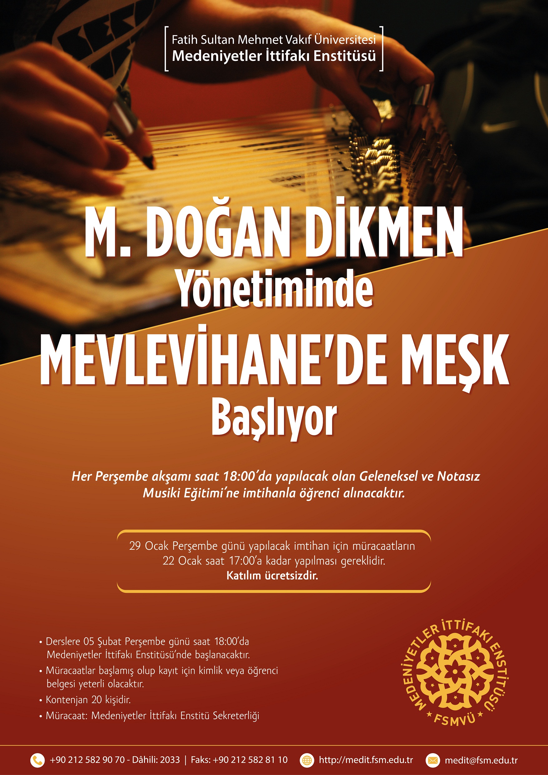 M. Doğan Dikmen Yönetiminde Mevlevihane'de Meşk Başlıyor
