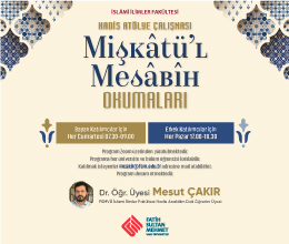 Mişkâtü’l-Mesâbîh Okumaları