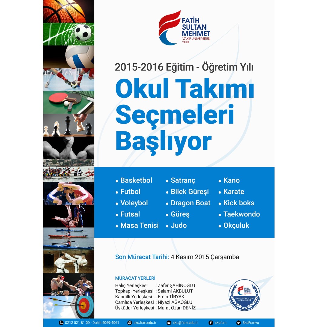Okul Takımı Seçmeleri Başlıyor