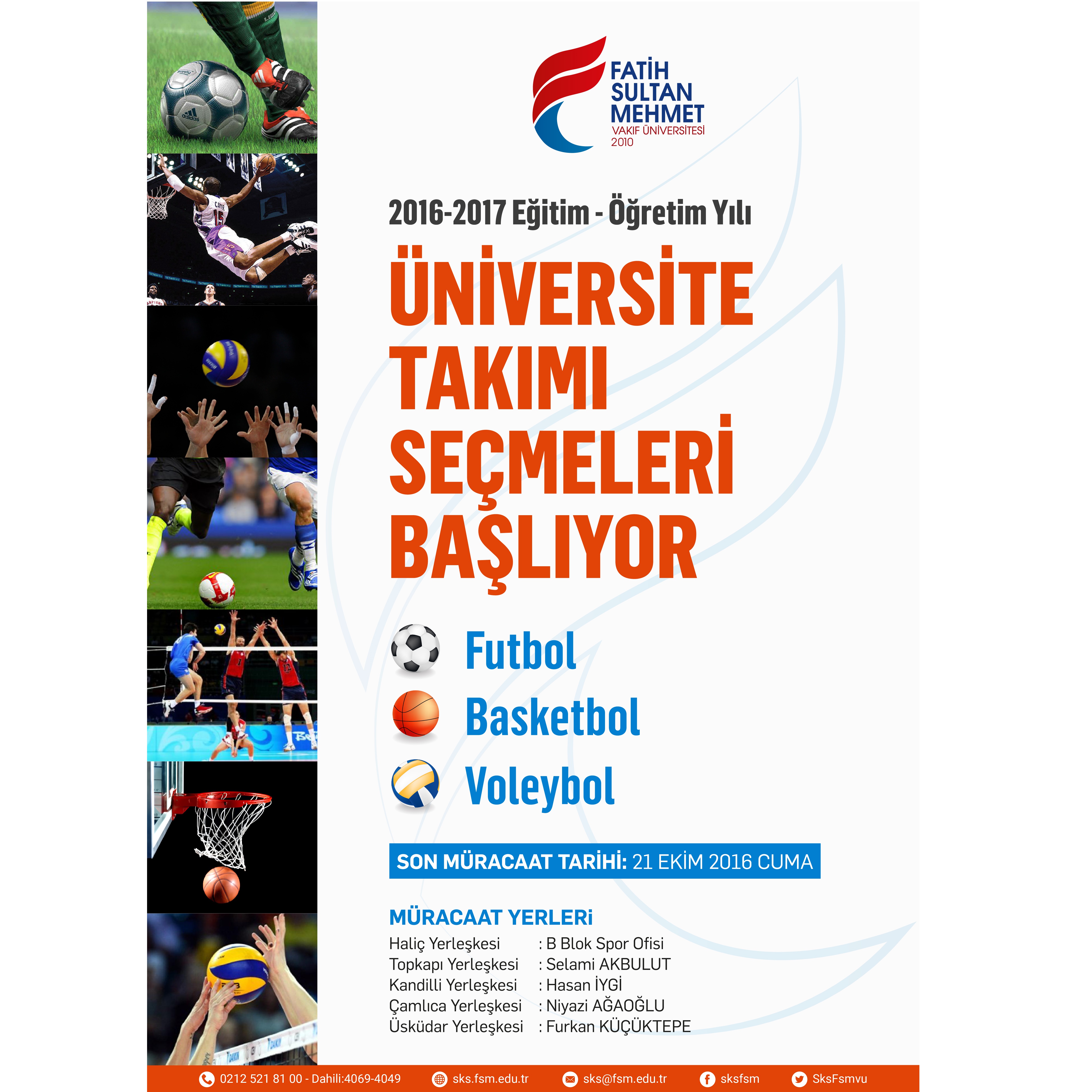 Üniversite Takımı Seçmeleri Başlıyor