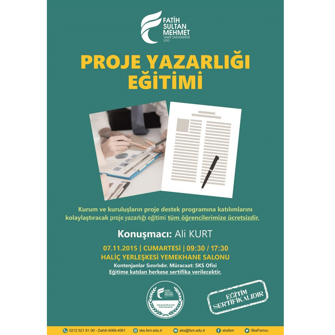 PROJE YAZARLIĞI EĞİTİMİ