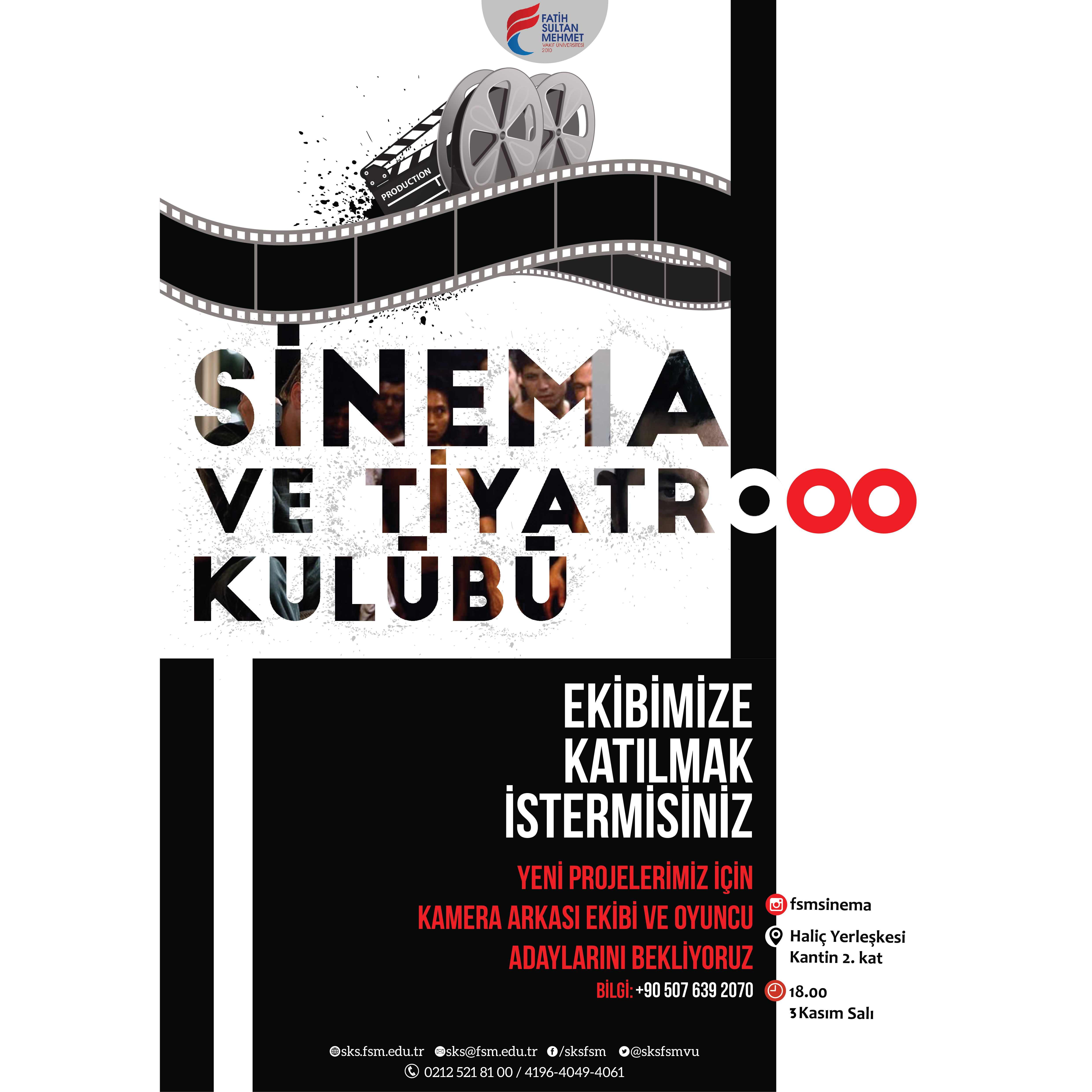 Sinema ve Tiyatro kulübü oyuncu ve ekip arkadaşı başvurusu