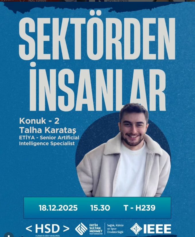 Sektörden İnsanlar 2:  Talha Karataş ile Yapay Zeka ve Kariyer Sohbeti