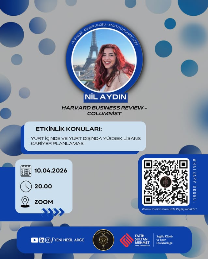 Enstitü Sohbetleri 19 Yurt İçinde ve Yurt Dışında Yüksek Lisans Planlaması
