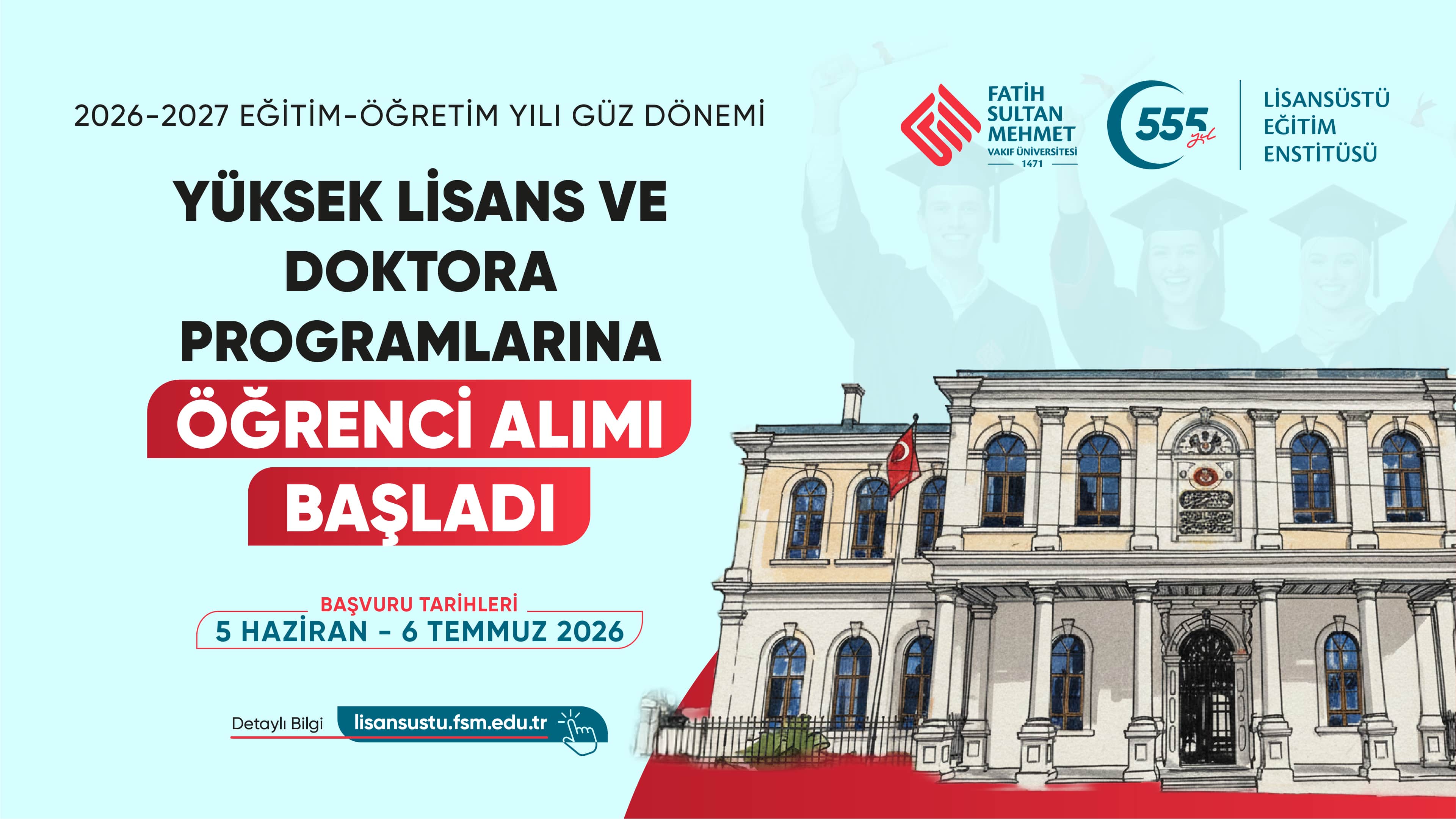 2026-2027 Akademik Yılı Güz Dönemi Lisansüstü Program Başvuruları