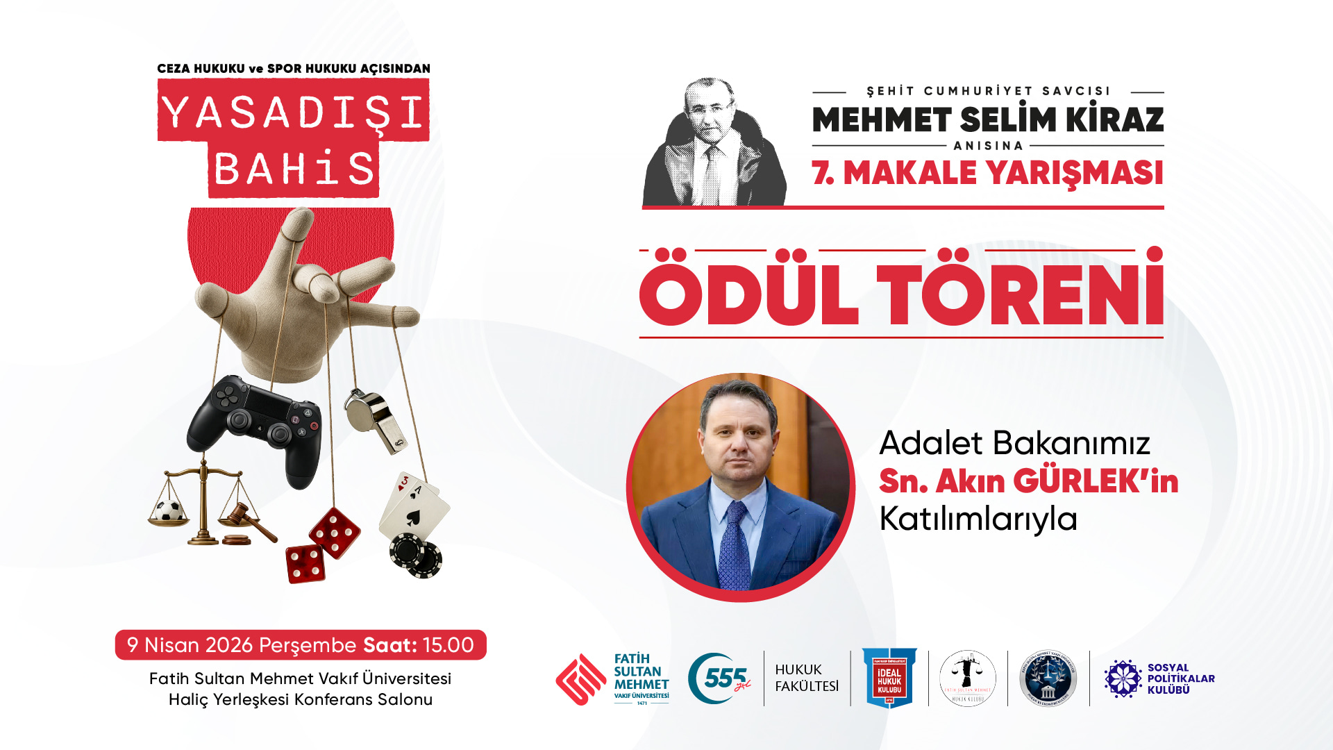 Şehit Cumhuriyet Savcısı Mehmet Selim Kiraz Anısına 7. Makale Yarışması Ödül Töreni