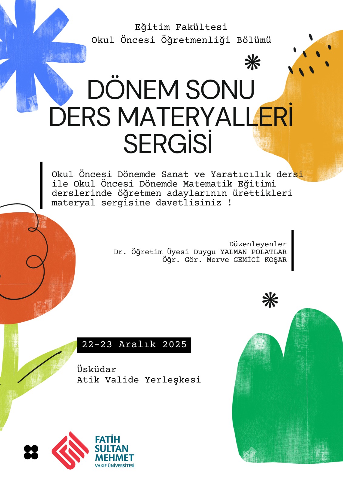 Okul Öncesi Öğretmenliği Dönem Sonu Materyal Sergisi