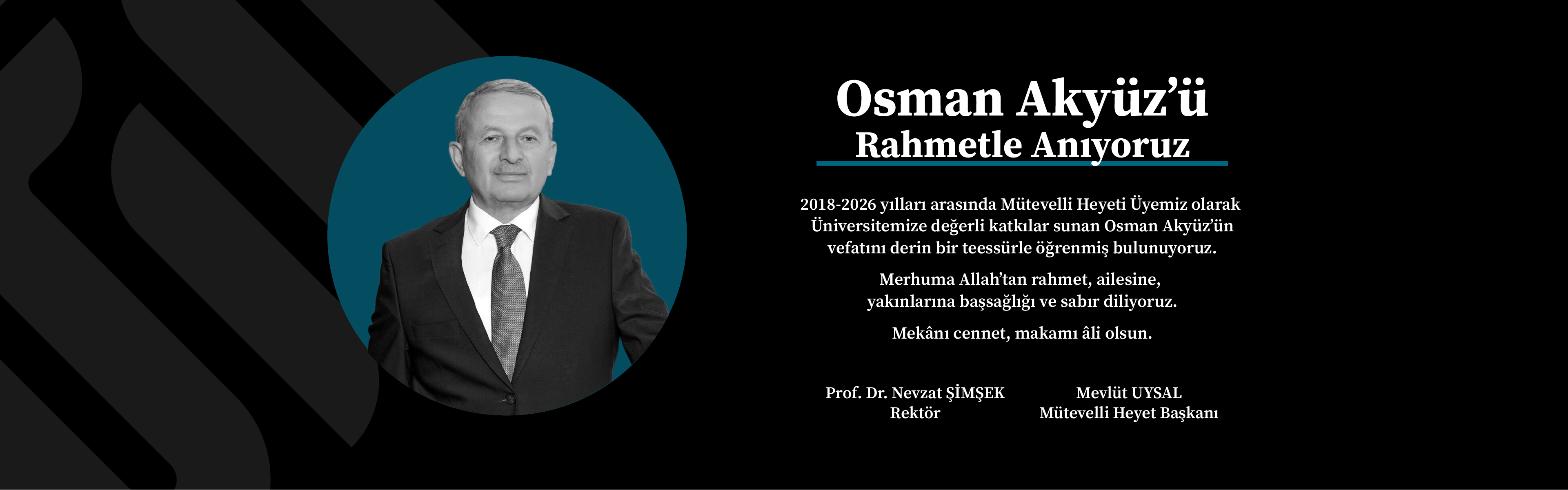 Osman Akyüz'ü rahmetle anıyoruz
