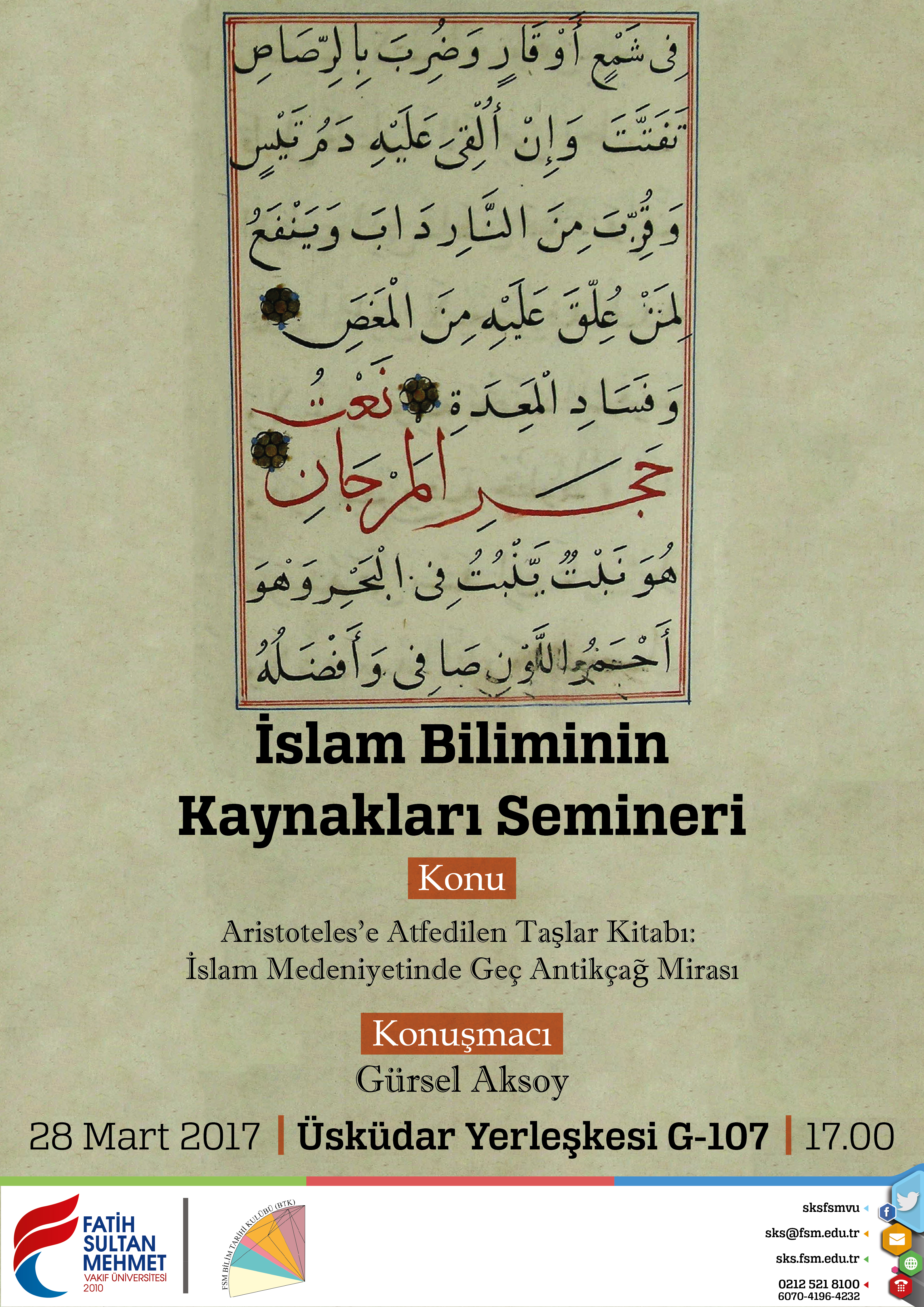İslam Biliminin Kaynakları Semineri