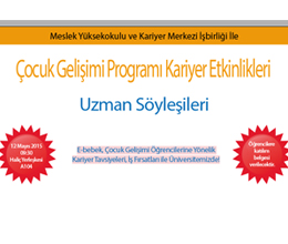 Çocuk Gelişimi Programı Kariyer Günü