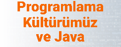 Programlama Kültürümüz Ve JAVA
