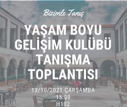 Yaşam Boyu Gelişim Kulübü - Tanışma Toplantısı