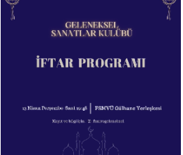 Geleneksel Sanatlar Kulübü İftar Programı