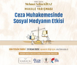 Ceza Muhakemesinde Sosyal Medyanın Etkisi Makale Yarışması