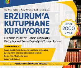 Erzurum'a Kütüphane Projesi