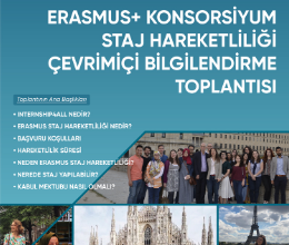 Erasmus+ Konsorsiyum Staj Hareketliliği Çevrimiçi Bilgilendirme Toplantısı