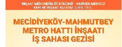 Mecidiyeköy Mahmutbey Metro İnşaatı İş Sahası Gezisi