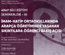 Arap Dili Eğitimi Seminerleri - III