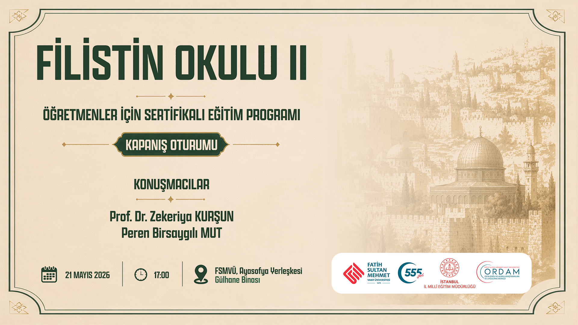 Filistin Okulu Kapanış