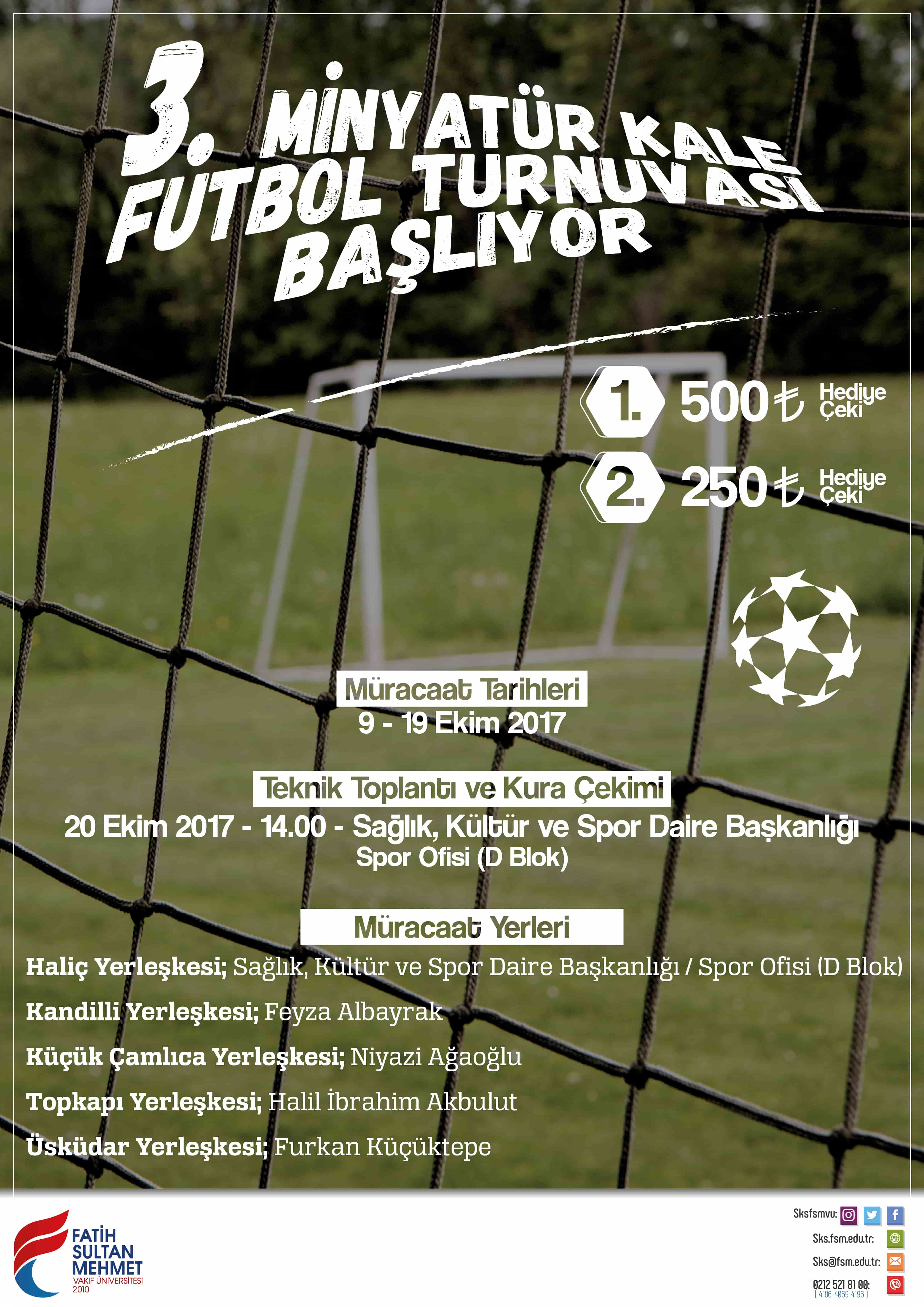 3. Minyatür Kale Futbol Turnuvası