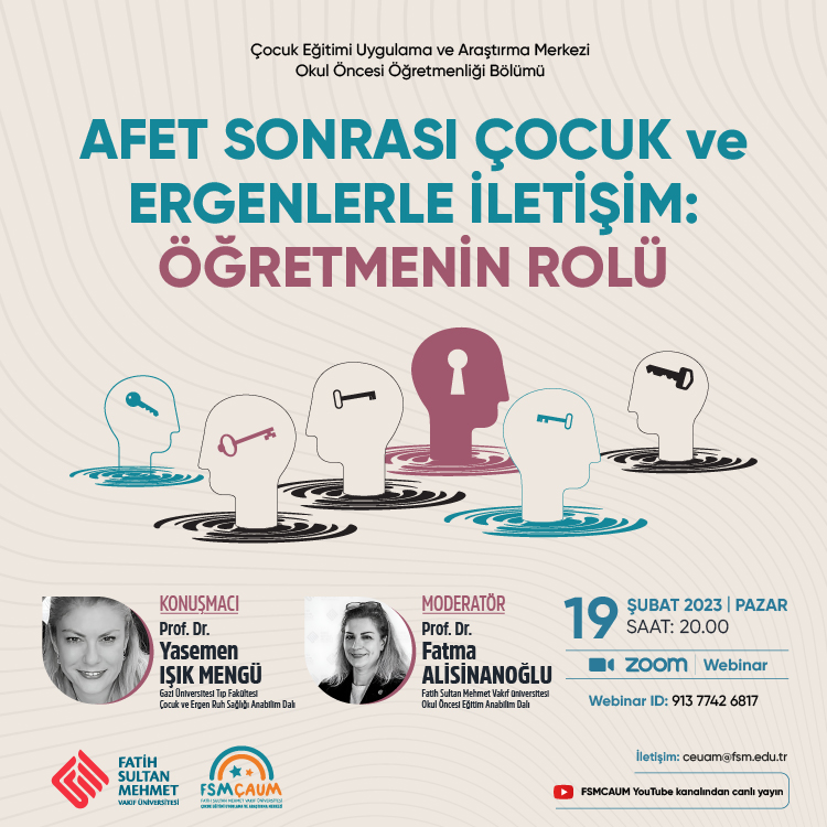 Afet Sonrası Çocuk ve Ergenlerle İletişim: Öğretmenin Rolü