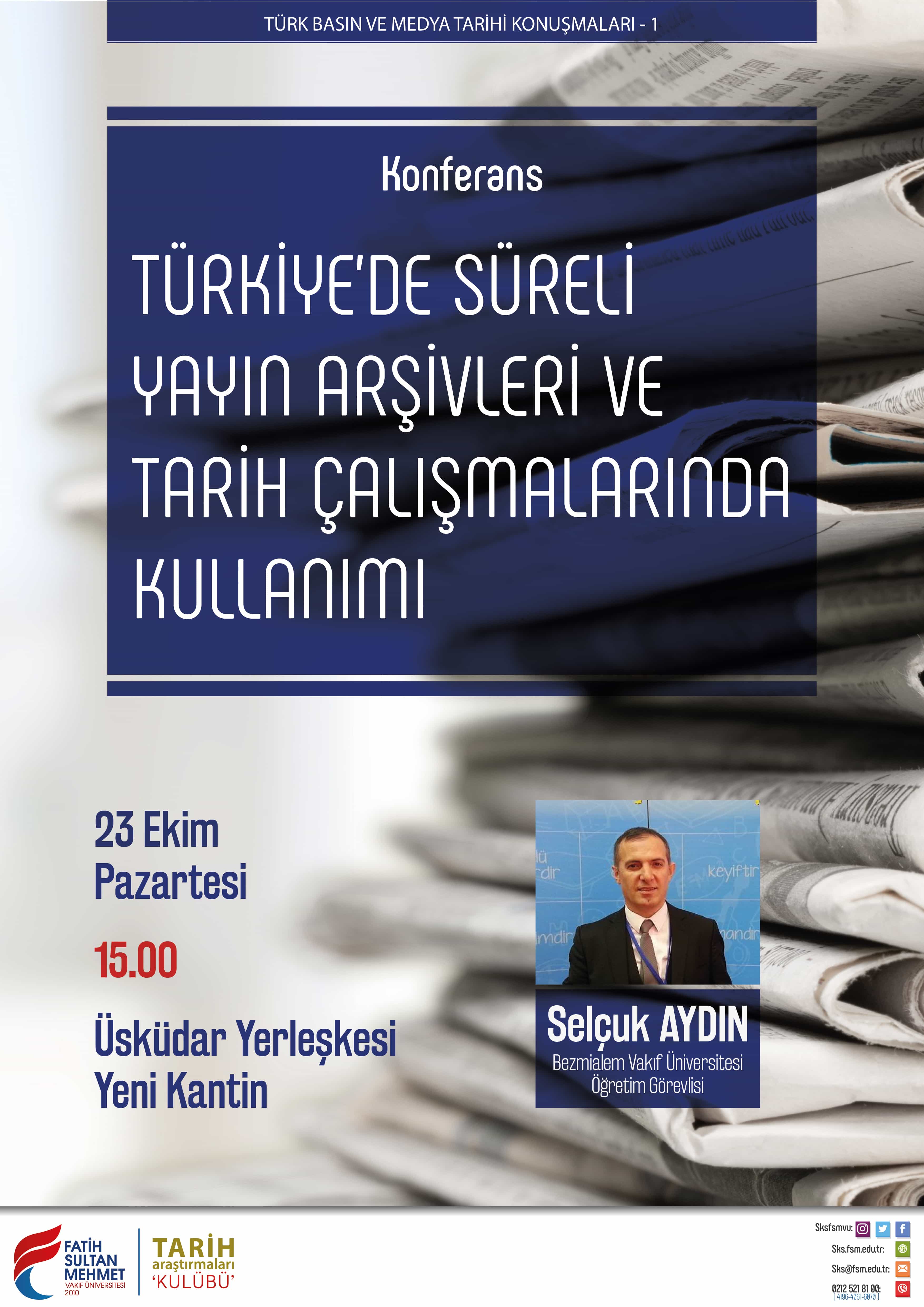 Tarih Araştırmaları Kulübü - Türk Basın ve Medya Tarihi Konuşmaları-1