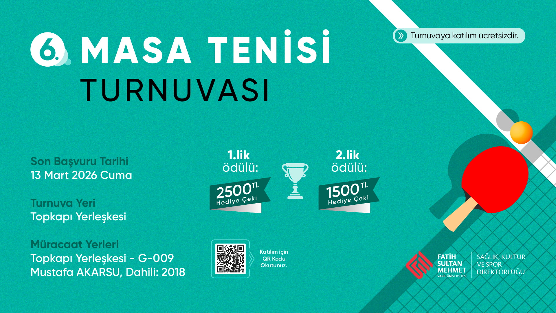 Masa Tenisi Başvuru