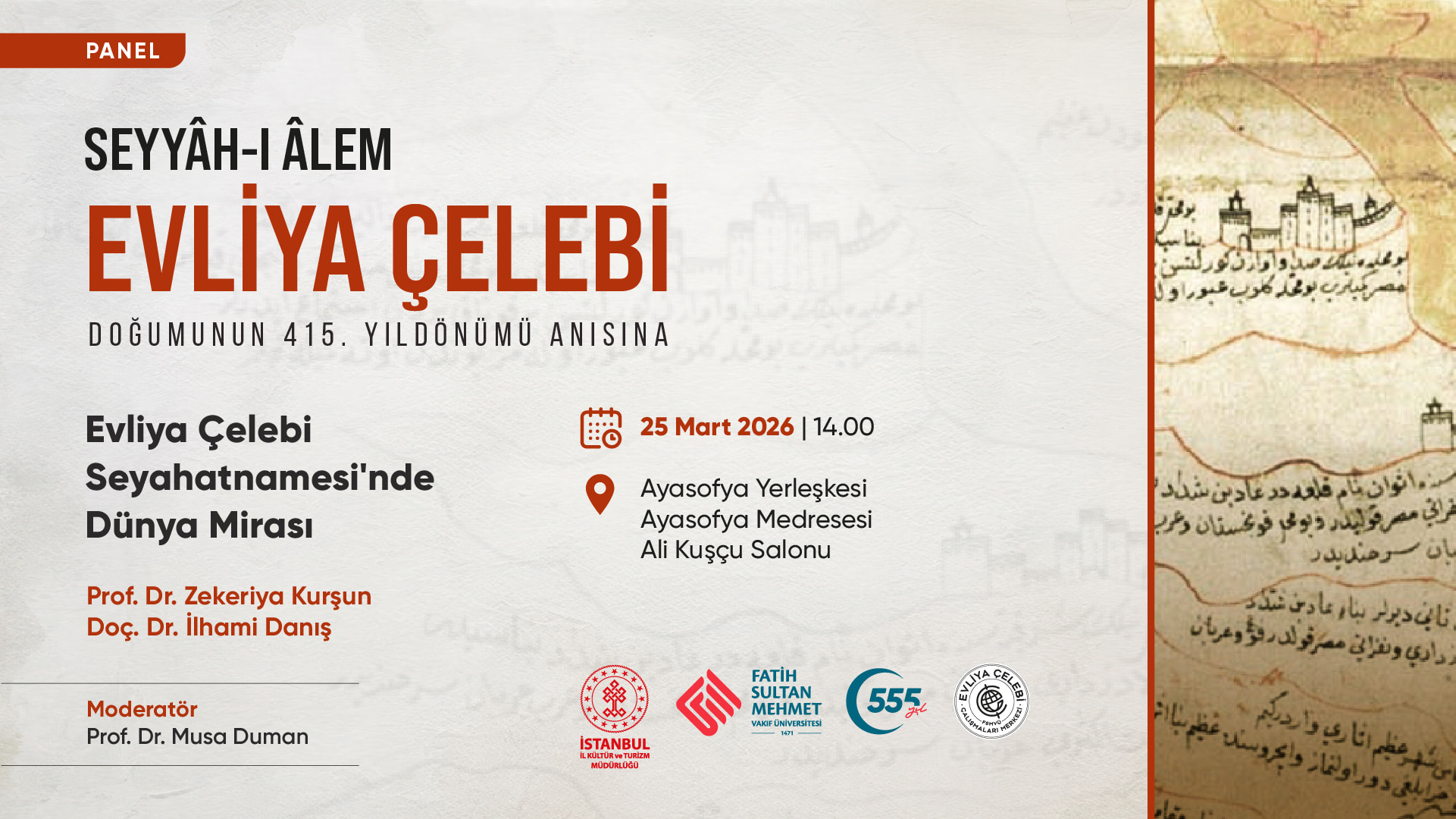 415. yılında Seyyah-ı Âlem Evliya Çelebi